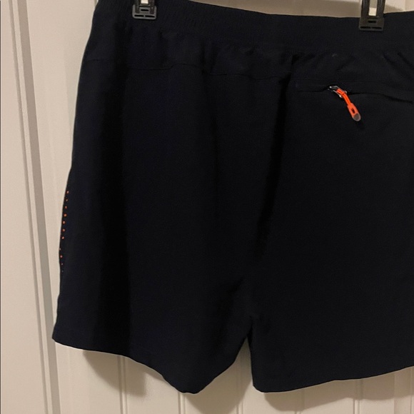 Men's Navy Athletic Shorts with Orange Details size L - Picture 3 of 3